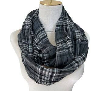 J. Jill Gray Plaid Infinity Scarf